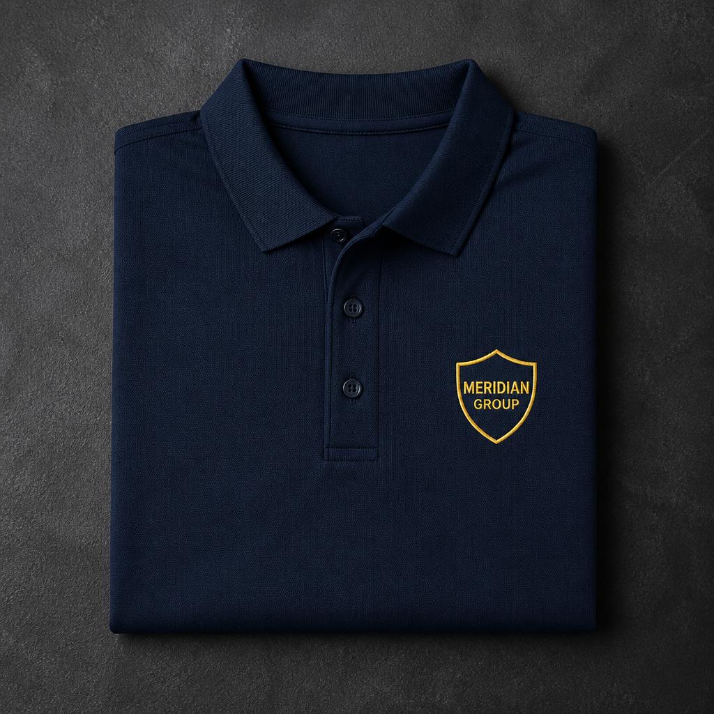 Custom printed polos sample by Clear Print Malta